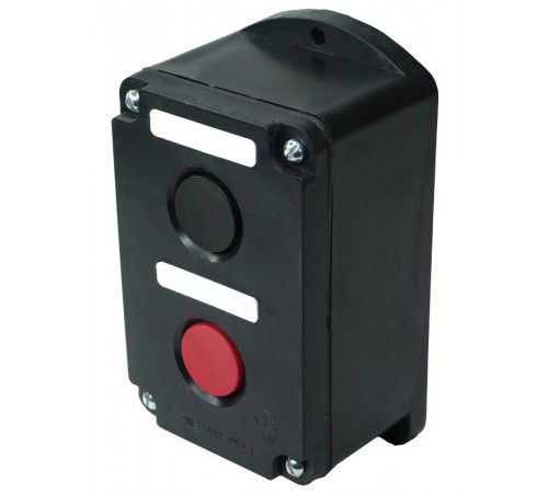 ПКЕ 222-2 У2, 10А, 660В, 2 элемента, чёрный и красный цилиндр, накладной, IP54, пост управления (ЭТ)  ET519076  Электротехник