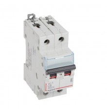 Выключатель автоматический двухполюсный DX3-E 6000 6А C 6кА  407274  Legrand