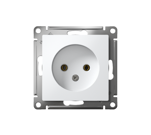 AtlasDesign Белый Розетка без заземления со шторками, 16А, механизм  ATN000149  SE