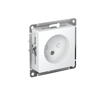 AtlasDesign Белый Розетка без заземления со шторками, 16А, механизм  ATN000149  SE