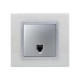 Simon 82 Накладка на телефонную розетку RJ-11, RJ-12, алюминий  82062-63  Simon