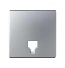 Simon 82 Накладка на телефонную розетку RJ-11, RJ-12, алюминий  82062-63  Simon