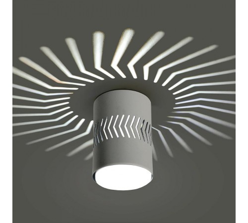 Светильник потолочный под лампу макс 12W, 230V, GX53 и подсветка 4000K, белый HL352  41457  FERON