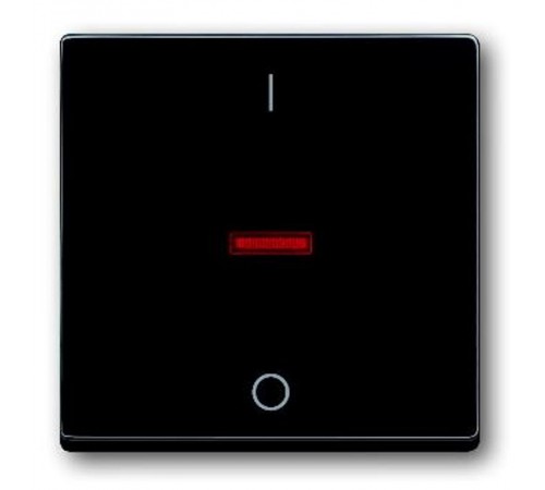 Клавиша для 1-клавишных выключателей/переключателей/кнопок с символом "I/O", красная линза, Impressivo, антрацит  1788-81   2TKA000549G1  ABB
