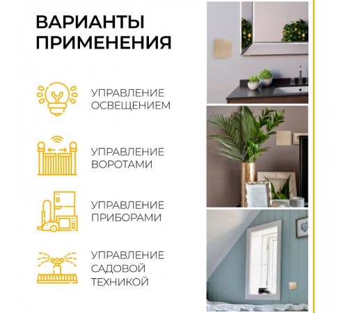 Выключатель дистанционного управления 230V 500W одноклавишный TM81, золото  41725  FERON