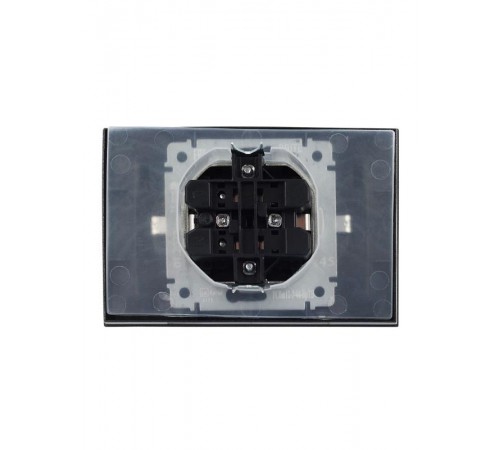 BRITE Розетка 2-ая с крышкой 16А в сб IP44 РСбш12-3-44-БрТБ темная бронза  BR-R26-16-44-K45-F  IEK