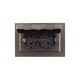 BRITE Розетка 2-ая с крышкой 16А в сб IP44 РСбш12-3-44-БрТБ темная бронза  BR-R26-16-44-K45-F  IEK
