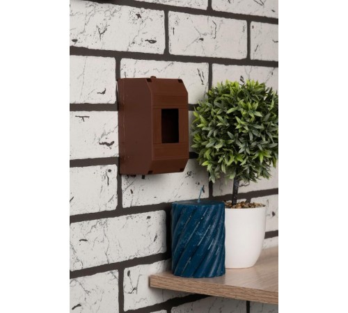 Бокс пластиковый навесной КМПН 1/4 темное дерево индивидуальный штрих-код (ВхШхГ) 135х71х58 IP20 PROxima  pbm40-n-4-dark  EKF