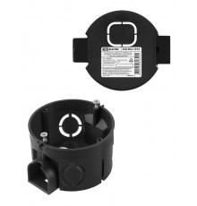 Коробка установочная СП D68х42 мм, саморезы, стыковочные узлы, черная, IP20, инд. штрихкод  SQ1402-1915  TDM