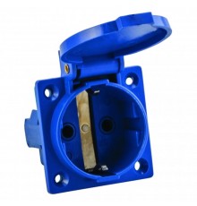 Розетка 112 панельная скрытая с крышкой 2Р+PЕ 16А 220В IP44 EKF  ps-112-16-220  EKF