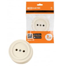 Розетка 2П открытой установки IP20 10А сл. кость "Ретро"  SQ1806-0526  TDM