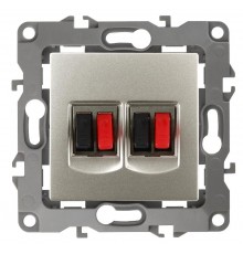 Розетка аудио двойная 12-3112-15    перламутр  Б0027470  ЭРА