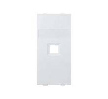 Модуль S прямой на 1 разъем RJ45 без шторок белого цвета Connect  S076-9  Simon