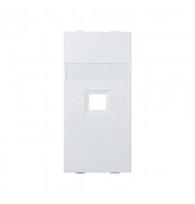 Модуль S прямой на 1 разъем RJ45 без шторок белого цвета Connect  S076-9  Simon