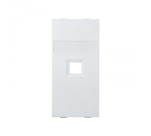 Модуль S прямой на 1 разъем RJ45 без шторок белого цвета Connect  S076-9  Simon