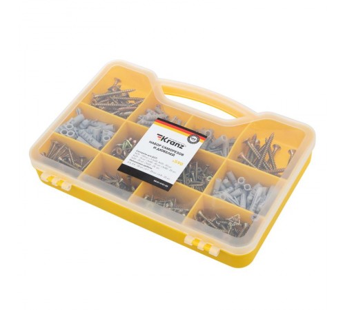 Набор саморезов и дюбелей 590 шт.  KR-01-3101-03  Kranz