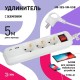 Удлинитель электрический  UB-3es-5m-USB c заземлением с выключателем 3 розетки + 1xUSBA+1xUSBC 5м 10А   Б0052899  ЭРА