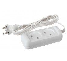 Удлинитель Россия UX-2-3m Удлин-ль без заземл, 2x0.75мм2, ШВВП, 2гн, 3м  Б0038558  ЭРА