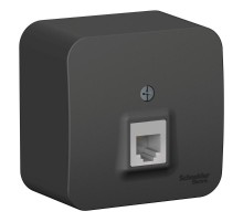 Blanca Антрацит О/У с изолирующей пластиной Розетка телефонная RJ11  BLNIA011006  SE