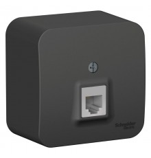 Blanca Антрацит О/У с изолирующей пластиной Розетка телефонная RJ11  BLNIA011006  SE