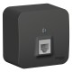 Blanca Антрацит О/У с изолирующей пластиной Розетка телефонная RJ11  BLNIA011006  SE