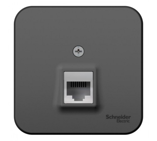 Blanca Антрацит О/У с изолирующей пластиной Розетка телефонная RJ11  BLNIA011006  SE