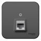 Blanca Антрацит О/У с изолирующей пластиной Розетка телефонная RJ11  BLNIA011006  SE