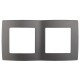 Рамка на 2 поста 12-5002-12  ,  графит  Б0019370  ЭРА