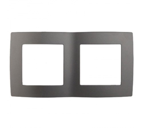 Рамка на 2 поста 12-5002-12  ,  графит  Б0019370  ЭРА