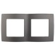 Рамка на 2 поста 12-5002-12  ,  графит  Б0019370  ЭРА