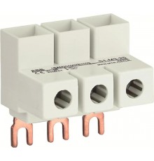 Колодка плоская S1-M3-25 для подключения 3-фазного кабеля до 25мм2, 65 А к автоматам типа MS116, MS132  1SAM201907R1103  ABB