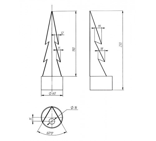 Основание для крепления светильника держатель грунтовой ДГ-01 для крепления НТУ Шар в грунт  Б0057535  ЭРА