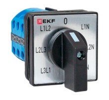 Переключатель кулачковый ПК-1-64 10А для вольтметра IP65  pk-1-64-10-65  EKF