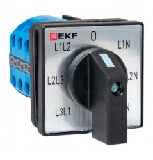 Переключатель кулачковый ПК-1-64 10А для вольтметра IP65  pk-1-64-10-65  EKF