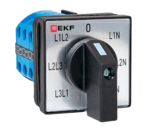 Переключатель кулачковый ПК-1-64 10А для вольтметра IP65  pk-1-64-10-65  EKF
