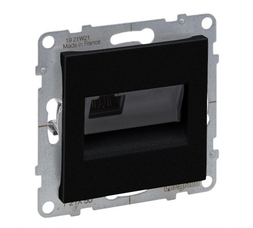 SUNO Информационная розетка одиночная RJ45 Кат.5е UTP. Цвет "Антрацит"  721450  Legrand