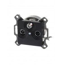 ABB Levit Антрацит Розетка TV-R-SAT единственная  5011H-A03303 63W  2CHH083303A6063  ABB