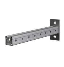 Страт-консоль одиночная усиленная 41х41 L100 s:2,5 мм (тройная перфорация) HD  KSSU41-100 3P HD  КМ-Профиль