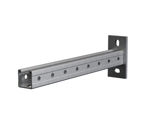 Страт-консоль одиночная усиленная 41х41 L500 s:2,5 мм (тройная перфорация) HD  KSSU41-500 3P HD  КМ-Профиль