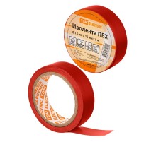 Изолента ПВХ 0,13х15мм Красная 5м  SQ0526-0073  TDM