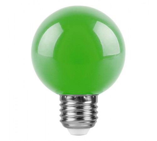 Лампа светодиодная для белт лайта LB-371 (3W) 230V E27 зеленый G60  25907  FERON