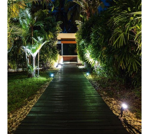 Грунтовый светильник на колышке (ДТУ) 3735 7W 4000K 230V JCDR GU10 лампа в комплекте  11859  FERON