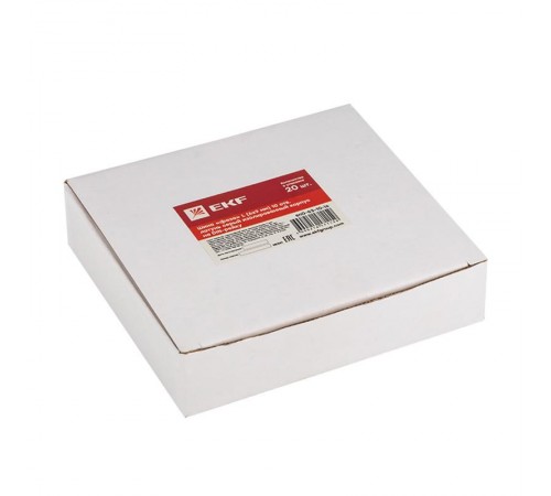 Шина "0" N (6х9мм) 10 отверстий латунь синий изолированный корпус на DIN-рейку EKF PROxima  sn0-63-10-ib  EKF