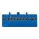 Шина "0" N (6х9мм) 10 отверстий латунь синий изолированный корпус на DIN-рейку EKF PROxima  sn0-63-10-ib  EKF