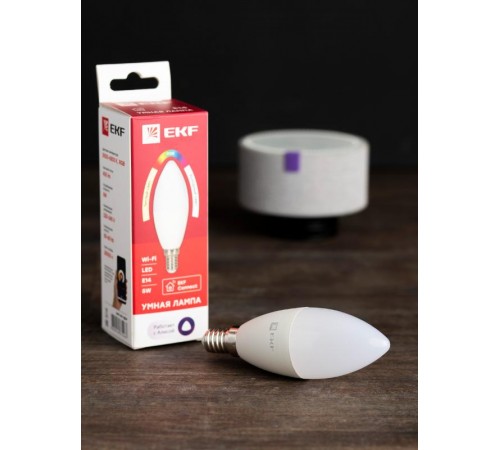 Умная лампа Connect 5W WIFI RGBW E14  slwf-e14-rgbw  EKF