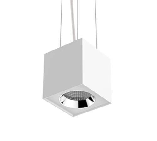 Светильник светодиодный DL-02 Cube подвесной 125х135 мм 20Вт 3000K 35° RAL9010 белый мат.  V1-R0-00360-30000-2002030  VARTON