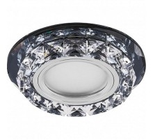 Светильник точечный встраиваемый под лампу, с LED подсветкой CD878 15LED*2835 SMD 4000K, MR16 50W G5.3, черный, прозрачный  28822  FERON