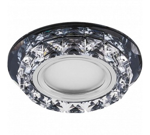 Светильник точечный встраиваемый под лампу, с LED подсветкой CD878 15LED*2835 SMD 4000K, MR16 50W G5.3, черный, прозрачный  28822  FERON