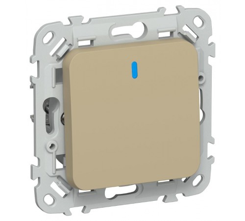 FLITE Выключатель 1-клавишный с индикацией 10А ВС11-1-1-ФлХ хаки  FI-V10-1-10-1-K59  IEK