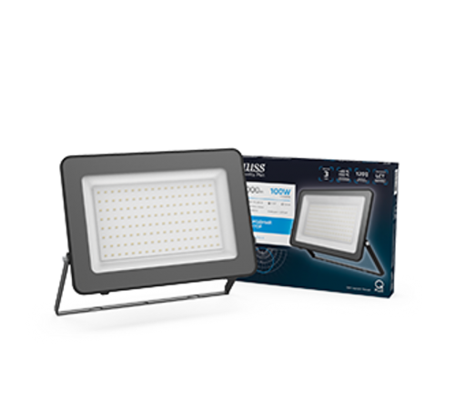 Прожектор светодиодный СДО LED Qplus 100Вт 9000Лм 6500К черный 1/12 IP65  613511100  Gauss